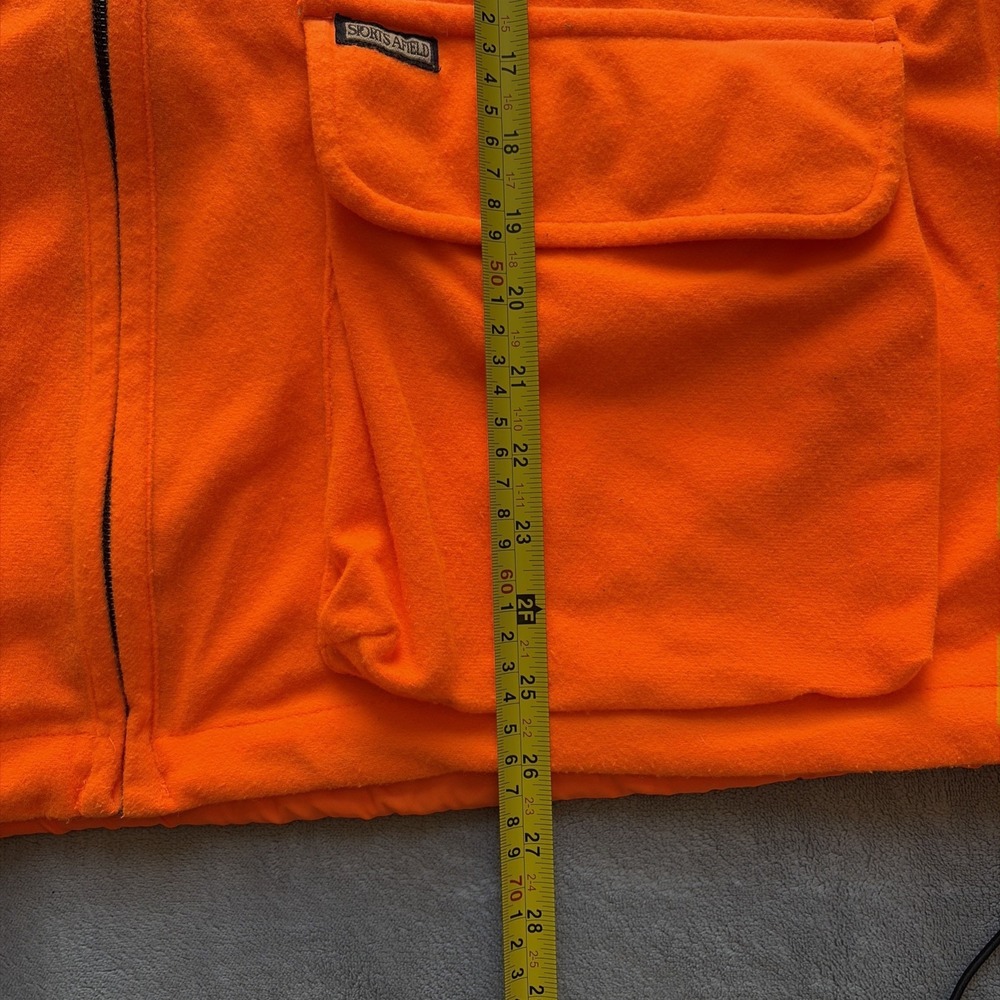 Vintage Sports Afield Blaze Orange Hunting Vest Mens XL Bird Pouch - Picture 6 of 7